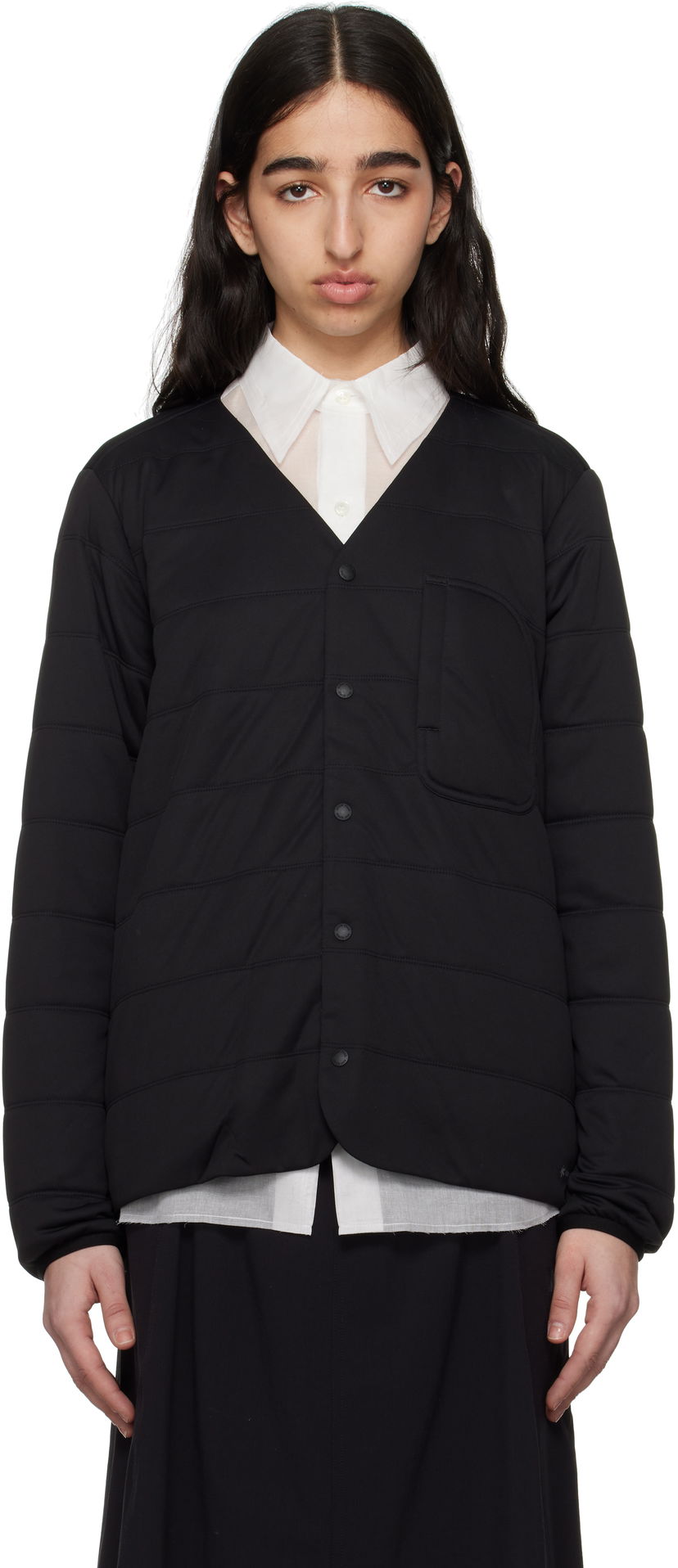 Sweater Snow Peak Snow Peak Flexible Insulated Cardigan Svart | SW-25SU001
