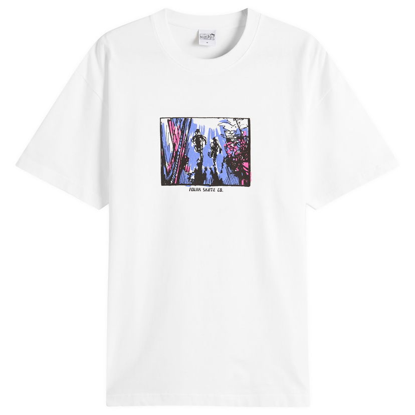 T-shirt Polar Skate Co. Running T-Shirt by Polar Skate Co., Size Large Vit | PSC-SU25-29-WHT