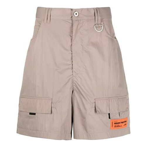 Shorts HERON PRESTON Heron Preston SS21 Spray Cotton Cargo Shorts Beige | HMCB005R21FAB0016100