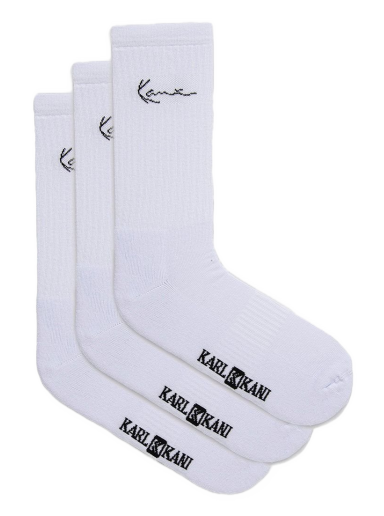 Strumpor Karl Kani Socks 3-pack Vit | KASK01100201