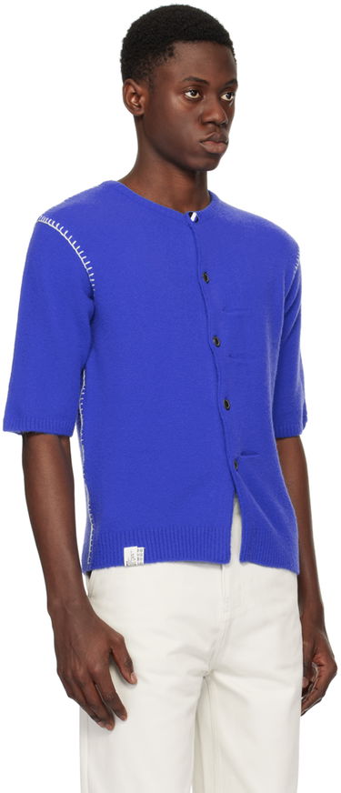Sweater ADER ERROR Short Sleeve Knit Cardigan Blå | BN01SSKT0702BL, 1