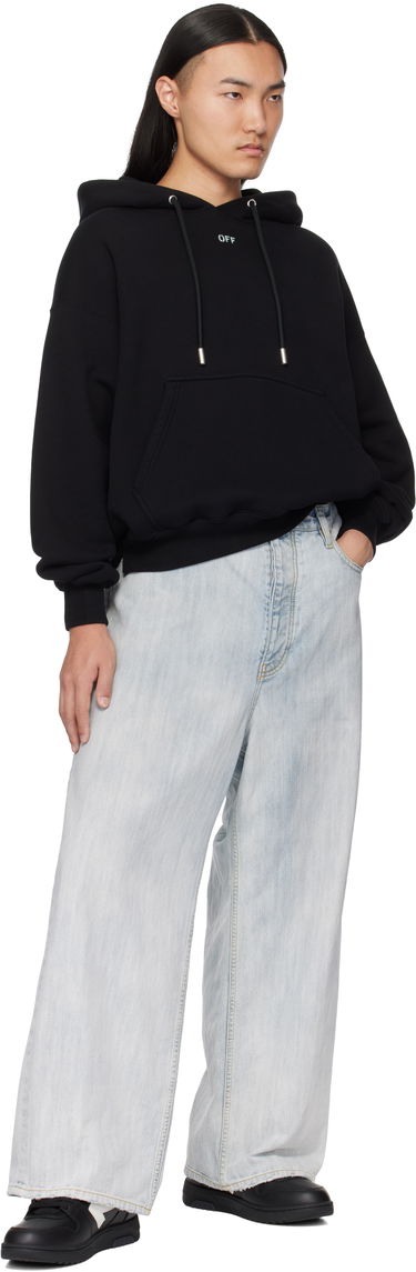 Sweatshirt Off-White Designer Vibe Arrow Hoodie Svart | OMBB085S25FLE00L1041, 3