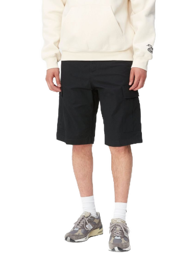 Shorts Carhartt WIP Regular Cargo Short "Black rinsed" Svart | I028246_89_02
