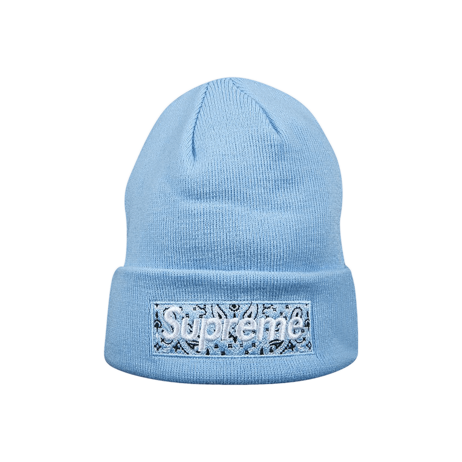 Mössa Supreme New Era x Box Logo Beanie Blå | FW19BN4 LIGHT BLUE, 0