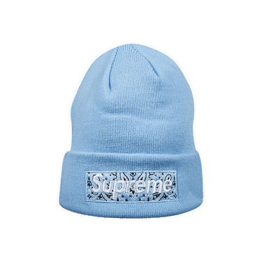 Mössa Supreme New Era x Box Logo Beanie Blå | FW19BN4 LIGHT BLUE, 0