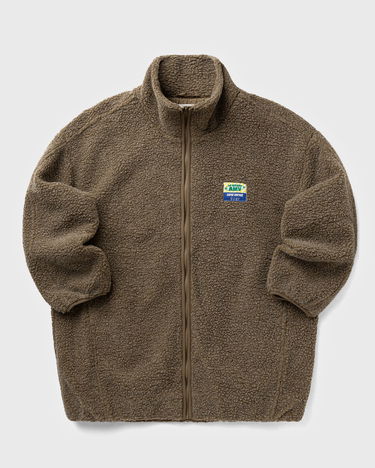 Jacka American Vintage Hoktown Fleece Zip-Up Jacket Brun | HOK17AH25-MUSCADE-CHINE, 2