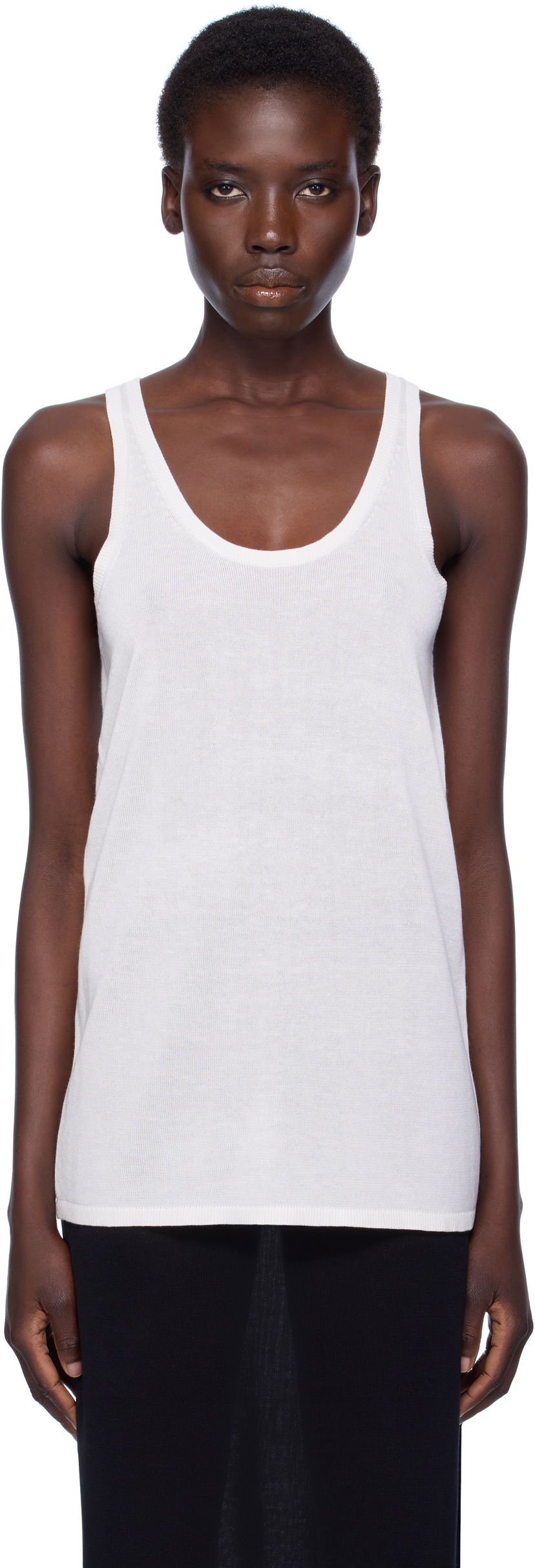 Linne TOTEME TOTEME Knit Tank Top Vit | 253-WRT0530-YA0079