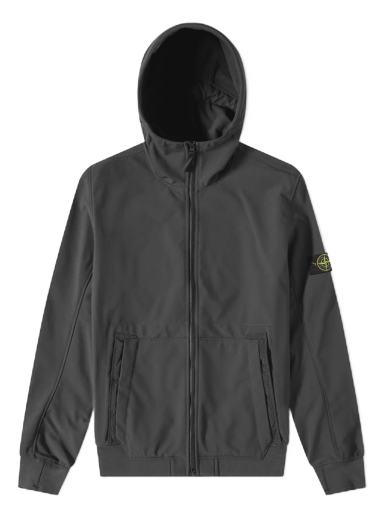 Vindjacka Stone Island Soft-Shell Hooded Jacket Svart | 7715Q0122-V0029