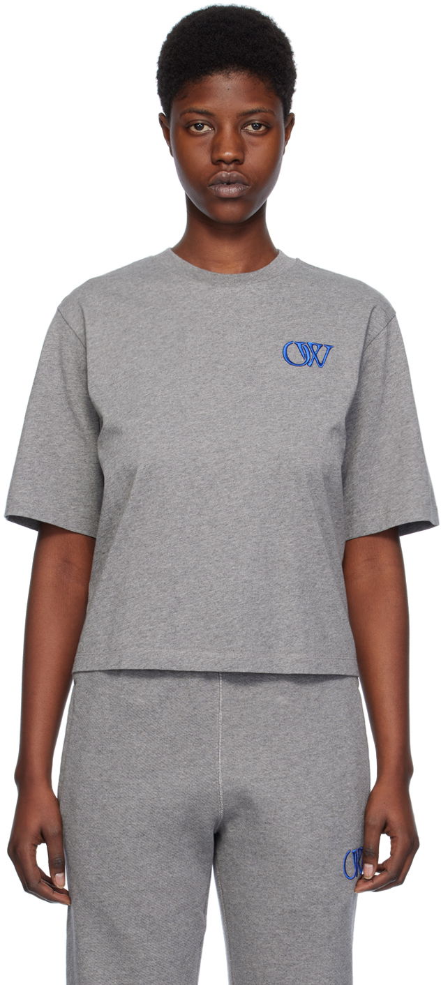 T-shirt Off-White Ow Basic T-Shirt Grå | OWAA124S24JER0060846