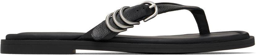 Skovård rag & bone Rag & Bone Gia Leather Thong Sandals Svart | WFF25SF1003LE03
