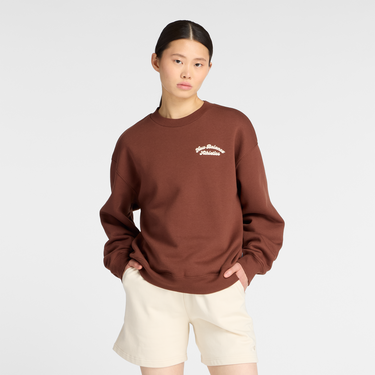 Sweatshirt New Balance Athletics Crewneck Sweatshirt Brun | NBWT53516ROK, 0