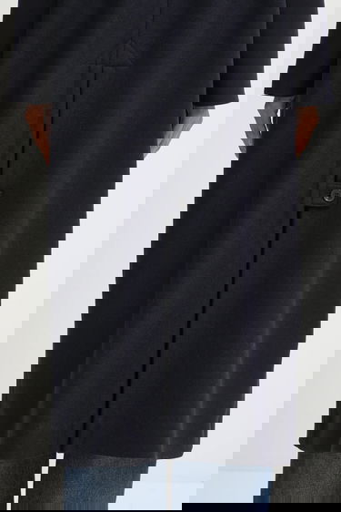 Rockar A.P.C. Long Wool Blend Coat Gaia Mörkblå | WVBEB.F01533, 4