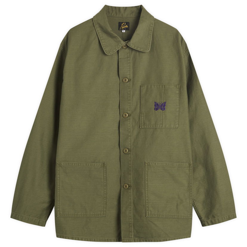 Jacka Needles Reversed Sateen Coverall Jacket Grön | RW215-A