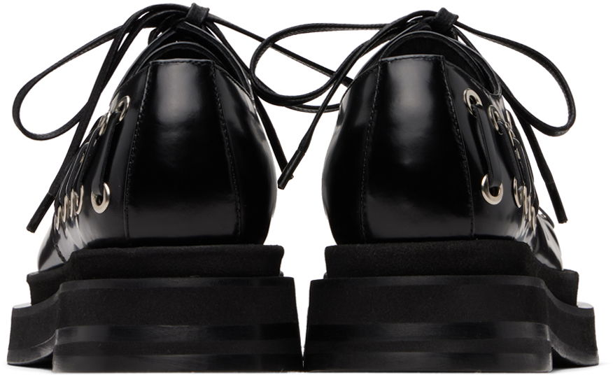 Klä Simone Rocha Simone Rocha Heart Toe Platform Grommet Brogues Svart | LOF2 0740, 1