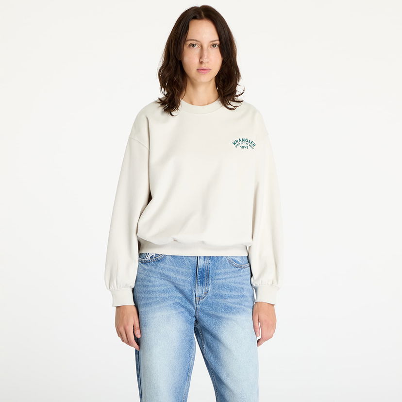Sweatshirt Wrangler Oversized Sweat Vintage White Vit | 112356457