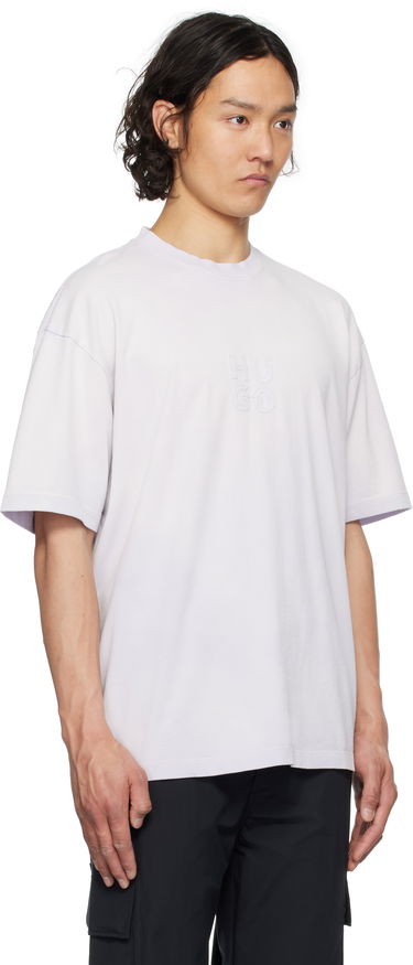 T-shirt BOSS Hugo Logo Appliqué T-Shirt Grå | 50535302, 4