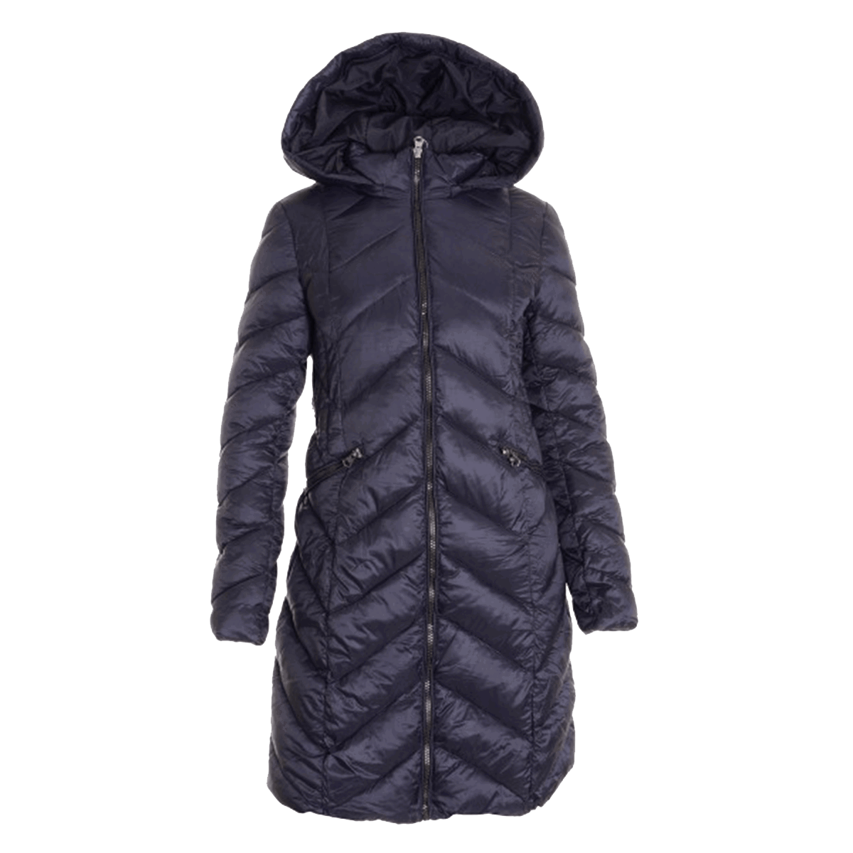 Pufferjacka Champion Taylor Hooded Long Puffer Coat Mörkblå | CHBG183209-533, 0