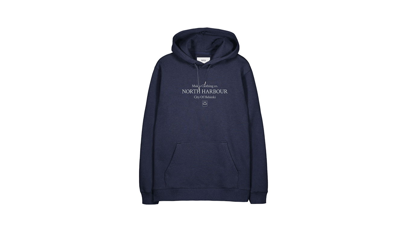 Sweatshirt Makia District Hooded Sweatshit Mörkblå | M40066_674, 1