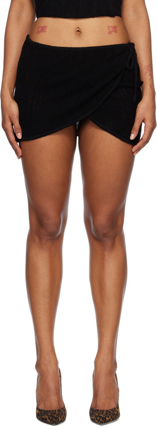 Kjol Miaou Miaou Cleo Wrap Miniskirt Svart | 4026CRWBLK