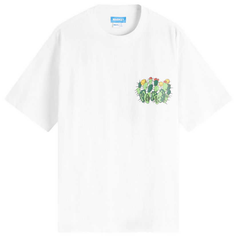 T-shirt MARKET Smiley Cactus Graphic Tee, Size Large Vit | 399002186-WHT