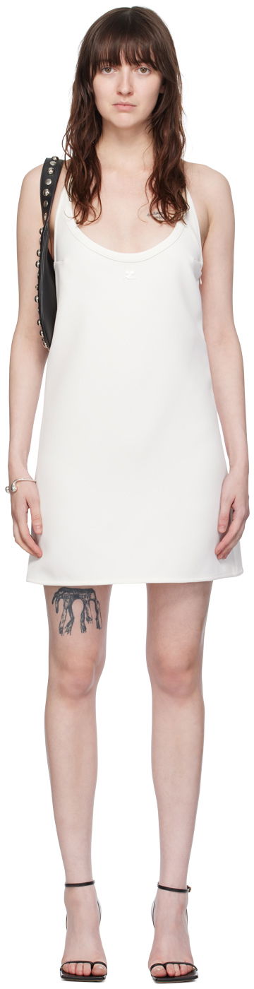 Klä Courrèges Babydoll Minidress Vit | 124CRO377PL0007