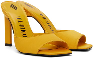 Skovård The Attico Attico Kaia Satin Heeled Mules Gul | 231WS228 V015, 3