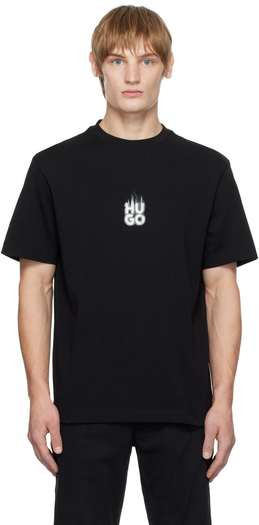 T-shirt BOSS Flame Logo T-Shirt Svart | 50530434