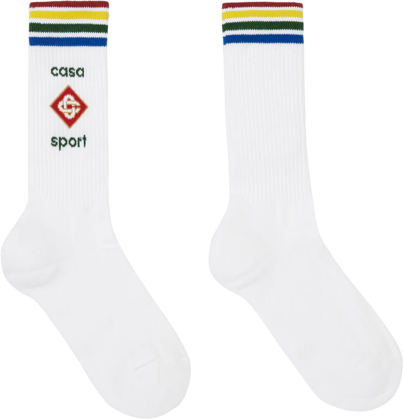 Strumpor Casablanca Sport Socks Vit | APS25-ACC-010-02