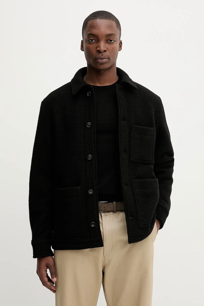 Jacka A.P.C. A.P.C. Emile Wool Jacket Svart | WVBEH.H32029