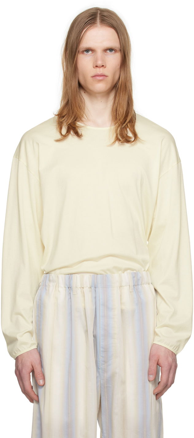 T-shirt LEMAIRE Relaxed Long Sleeve T-Shirt Gul | TO1182 LJ1018