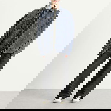 Jacka Rick Owens DRKSHDW Denim Overshirt, Size Large Blå | DU02E7752-DGY-58, 4