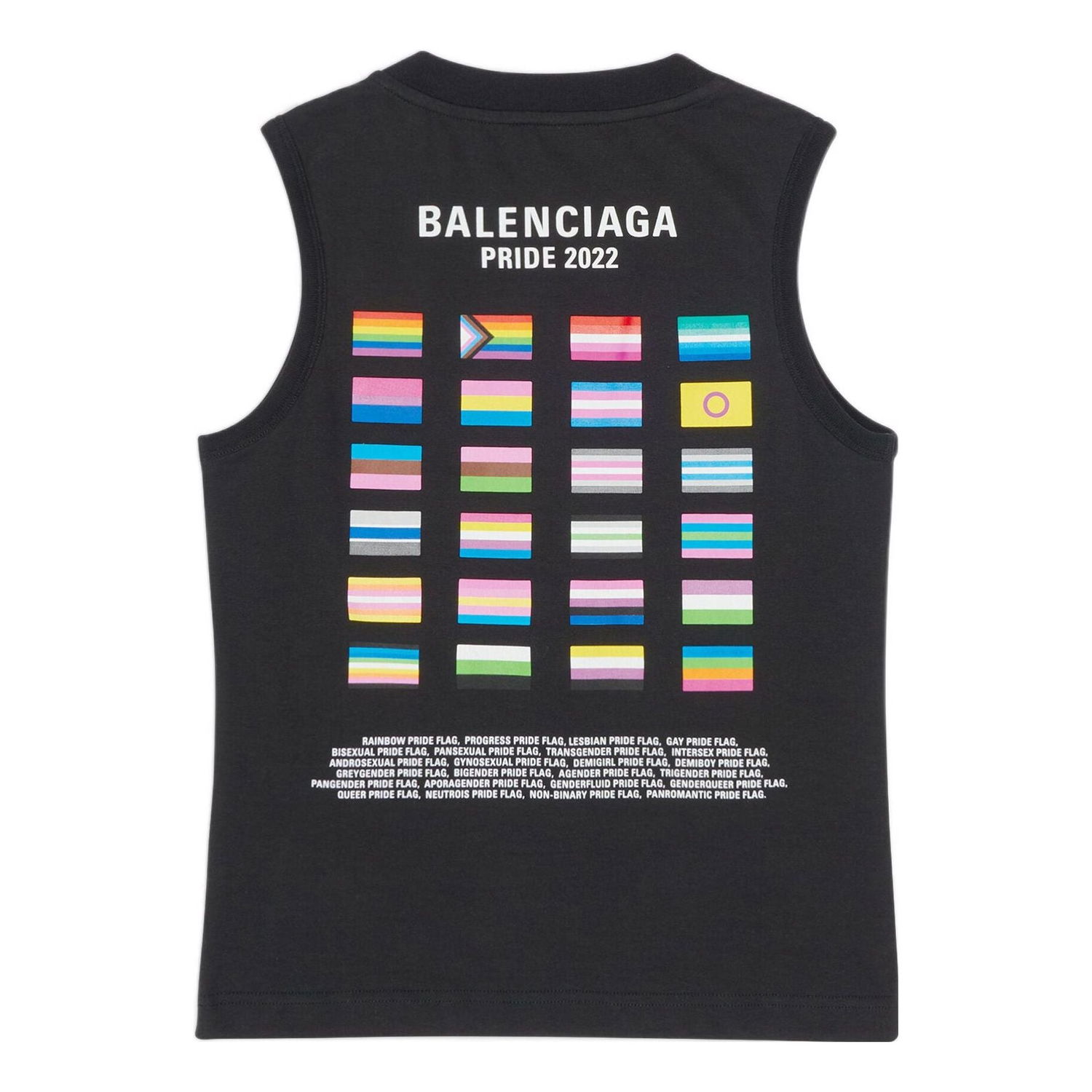 Linne Balenciaga Pride 22 Tank Top Svart | 698102TMVO41070, 0