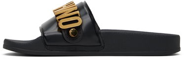Tillbehör Moschino Moschino Lettering Logo Slides Svart | MA28032G1M M11 000, 2