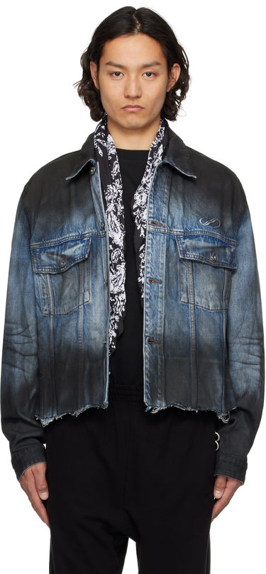 Jacka We11done We11done Sprayed Sporty Selldone Denim Jacket Blå | WD-DJ1-25-308-U-BL, 0