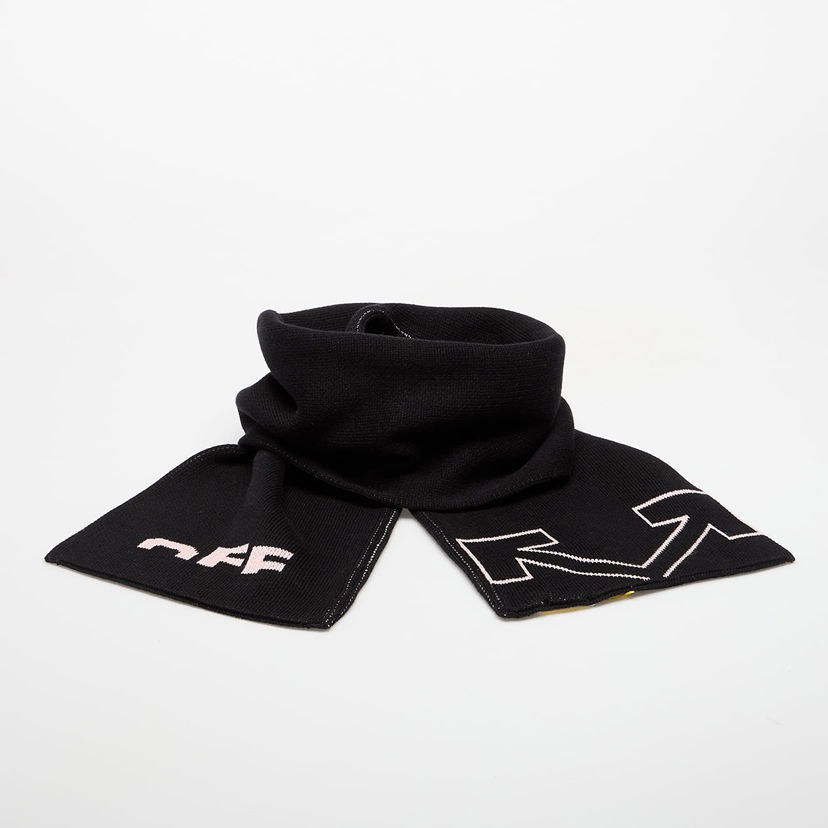 Halsduk Off-White Type Logo Knit Scarf Svart | OGMA001F25KNI001103C