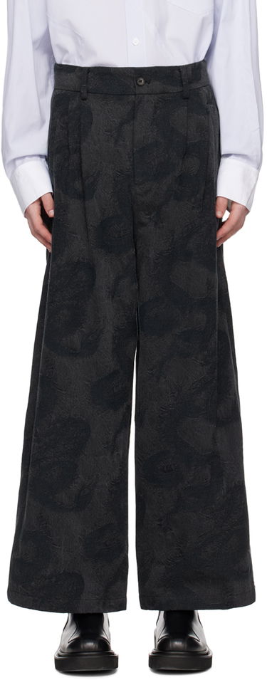 Byxor Feng Chen Wang Feng Chen Wang Dragon Print Wide-Leg Trousers Svart | FUS17TR13, 0