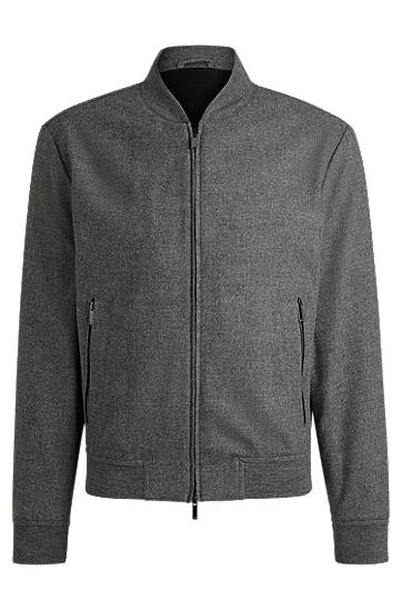 Bomberjacka BOSS Slim-Fit Bomber Jacket Grå | 50502547