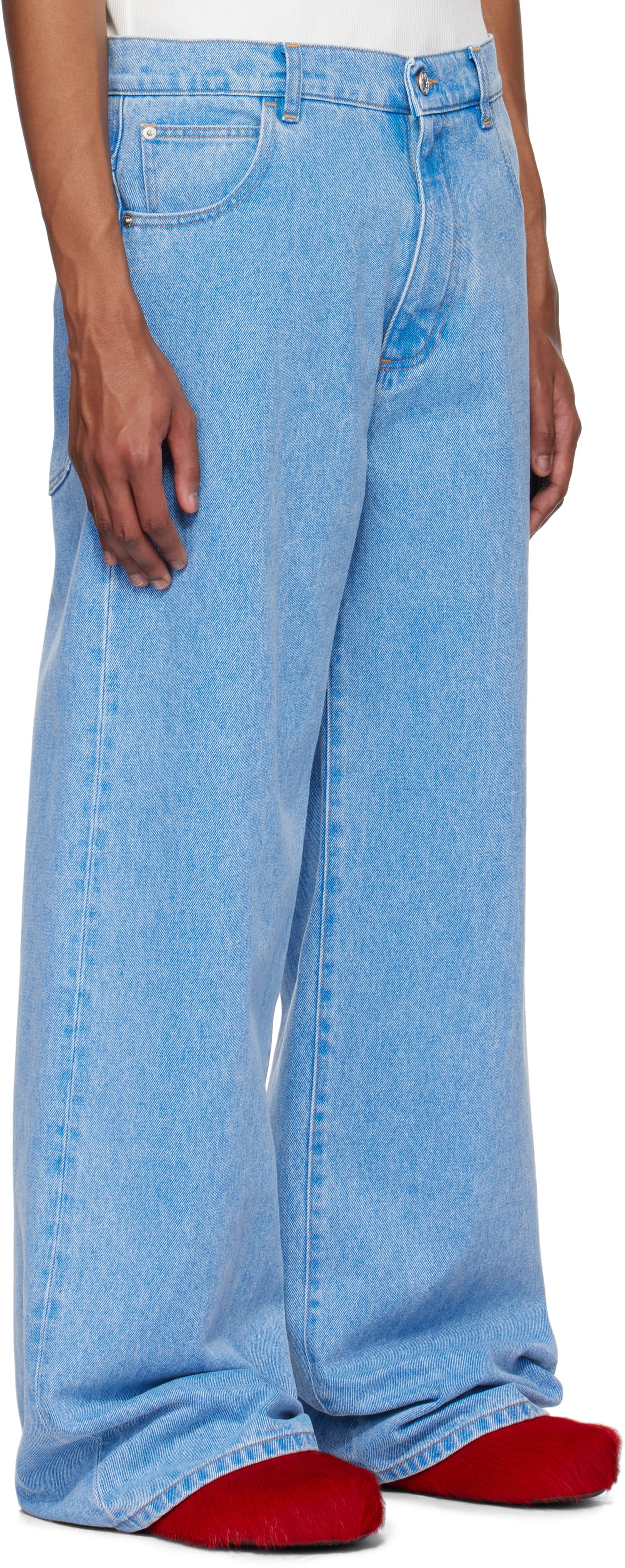 Jeans Marni Marni Organic Wide-Leg Jeans Blå | PUJU0103A0 USCW91, 1