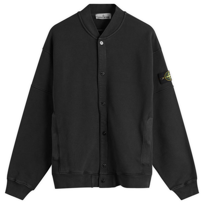 Sweatshirt Stone Island Old Effect Fleece Bomber Jacket, Size Large Svart | K1S156100034-V0129