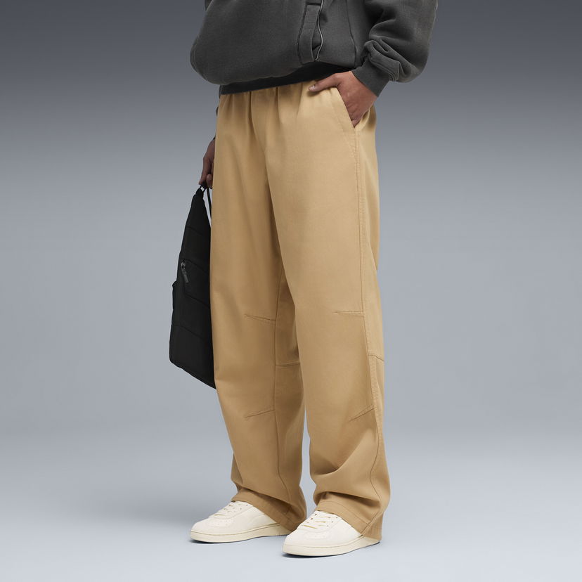 Byxor Puma PUMA x REPRESENT Paneled Wide Leg Pants Beige | 632545_94