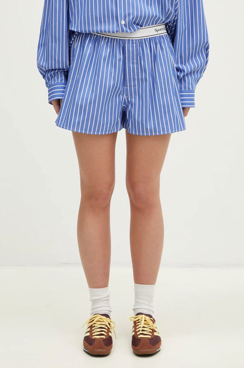 Shorts Sporty & Rich Sporty & Rich Serif Logo Boxer Shorts Blå | SH015512314ST61