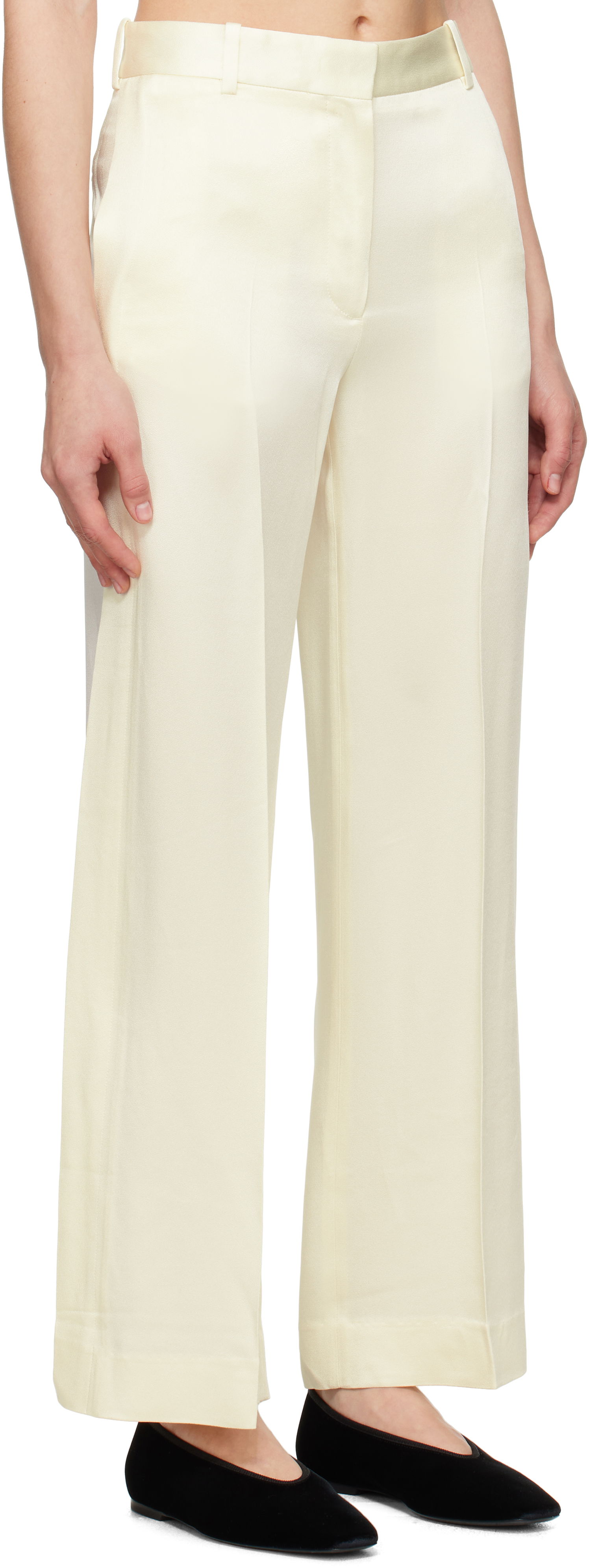 Byxor TOTEME TOTEME Cuff-Slit Trousers Gul | 251-WRB4483-FB0344, 1