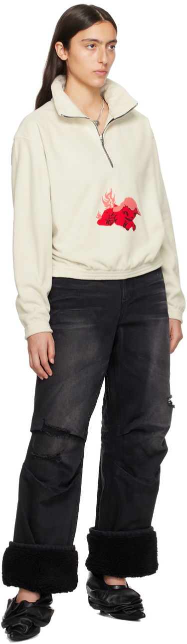 Jeans We11done We11done Shearling Cuff Jeans Svart | WD-DP3-23-316-W-BK, 3