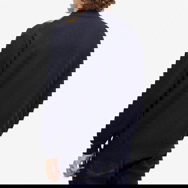 Sweater BEAMS Plus Long Sleeve Knit Polo Mörkblå | 3812-0027-156-79, 3