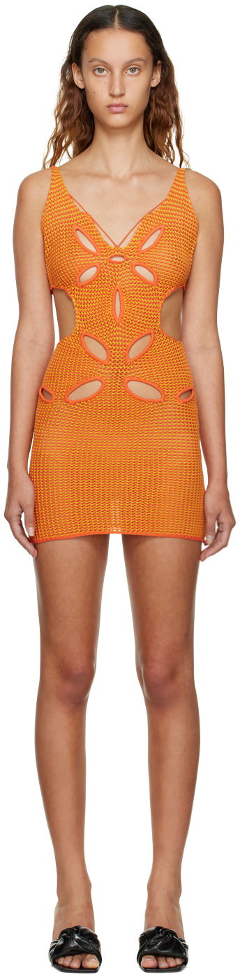 Klä GUIZIO Guizio Knit Mini Dress Orange | MD 1