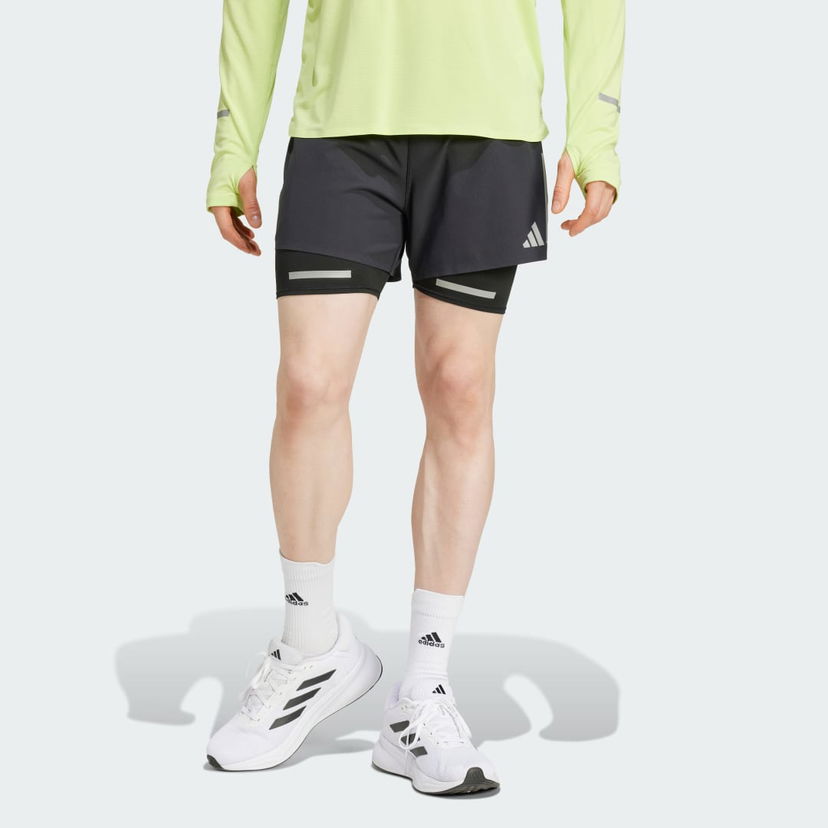 Shorts adidas Performance Ultimate Running Reflective 2-in-1 Shorts Svart | JD7800