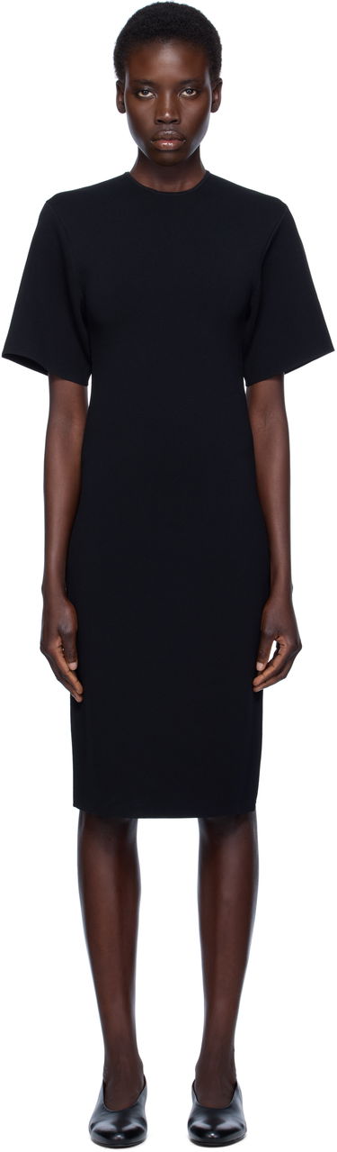 Klä TOTEME TOTEME Knit Midi Tee Dress Svart | 253-WRD0232-YA0187, 0
