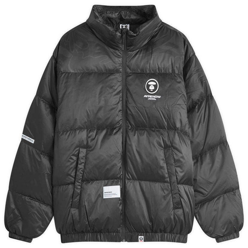 Pufferjacka AAPE by A Bathing Ape AAPE Now Camo Down Jacket Svart | AAPDNM7595XXNBKL