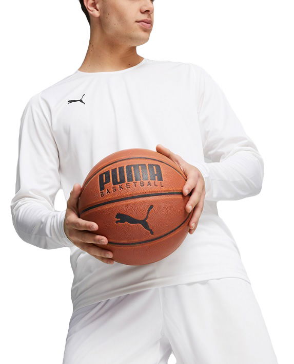 T-shirt Puma Hoops Team LS Shooting Shirt Vit | 676637-02