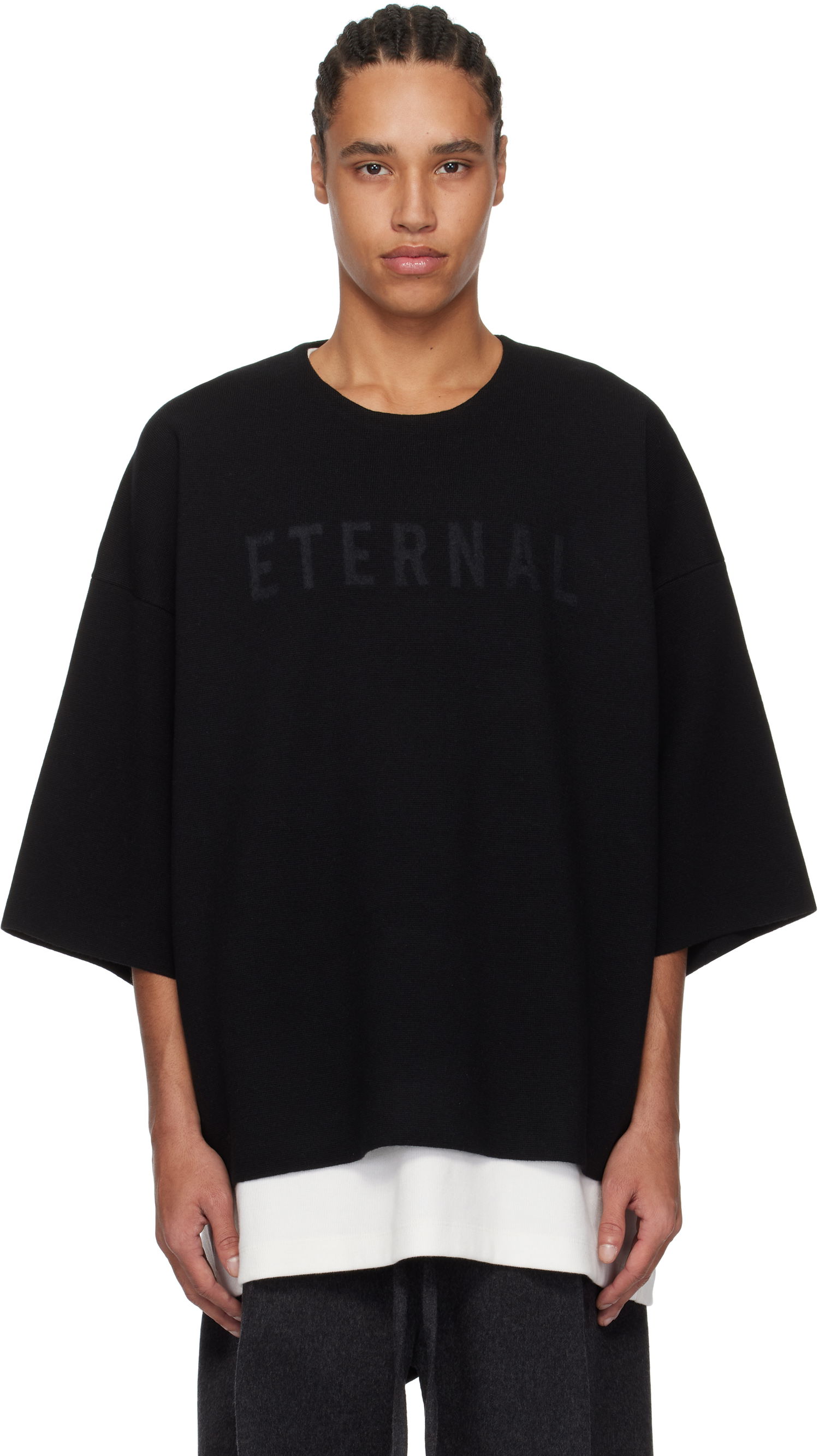 Sweater Fear of God Fear of God 'Eternal' Knit Sweater Svart | FGE220-20021LAW, 0